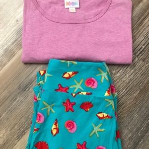 LuLaRoe Irma and Leggings Set